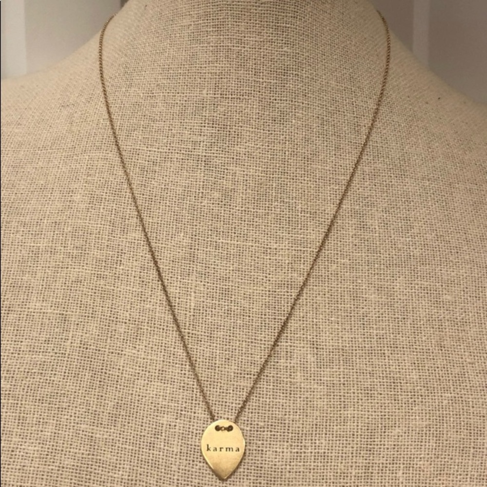 ISO:  Karma stamped necklace